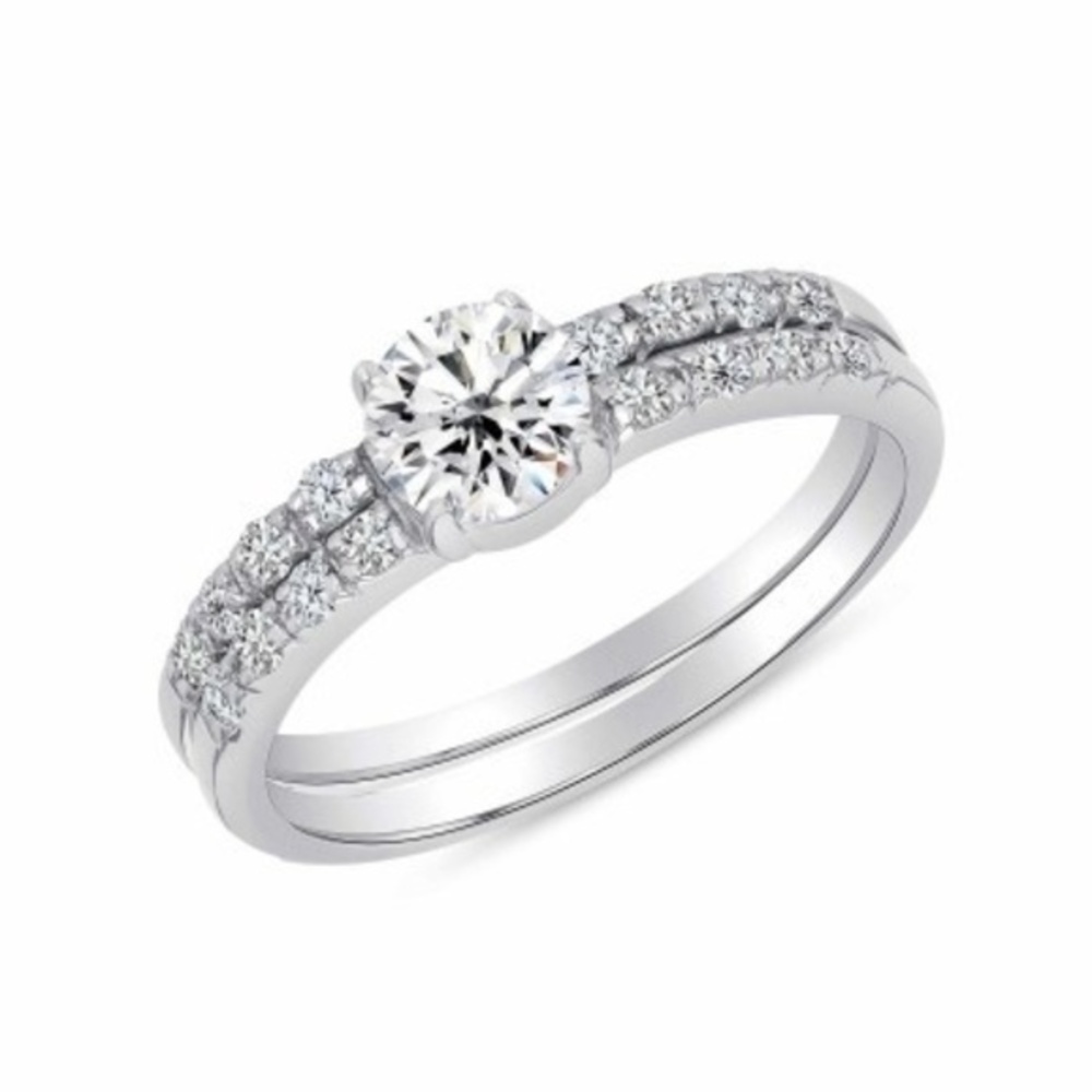 925 SILVER CZ SOLITAIRE ENGAGEMENT RING
